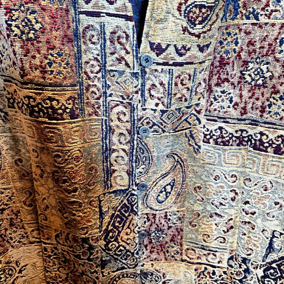 Maggy Barns 4X Tan Patch Work Women's Quality Vest Plus Size 4XL 30W 32W - Picture 4 of 6